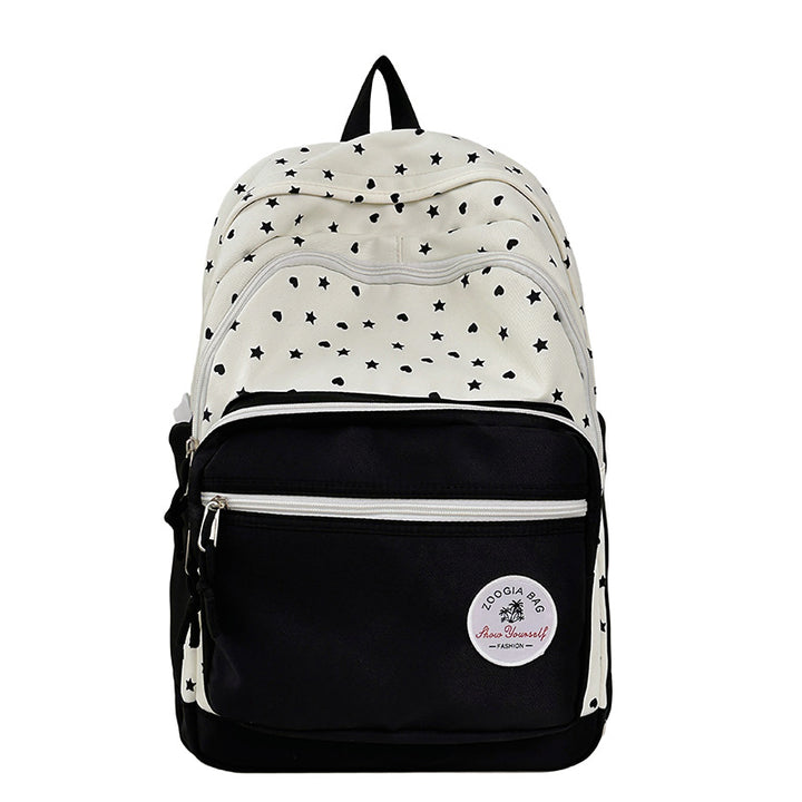 Charming Star-Patterned School Backpack Stornfield