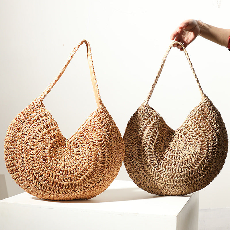 Crocheted Beach Bag in Artistic Spiral Design Stornfield