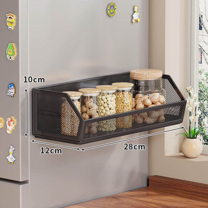 Magnetic Mesh Wall Basket for Refrigerator Side Storage