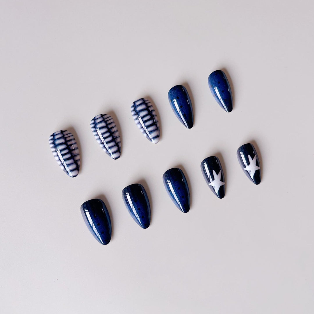 Acrylic Nail Set with Fashionable Star Design Stornfield