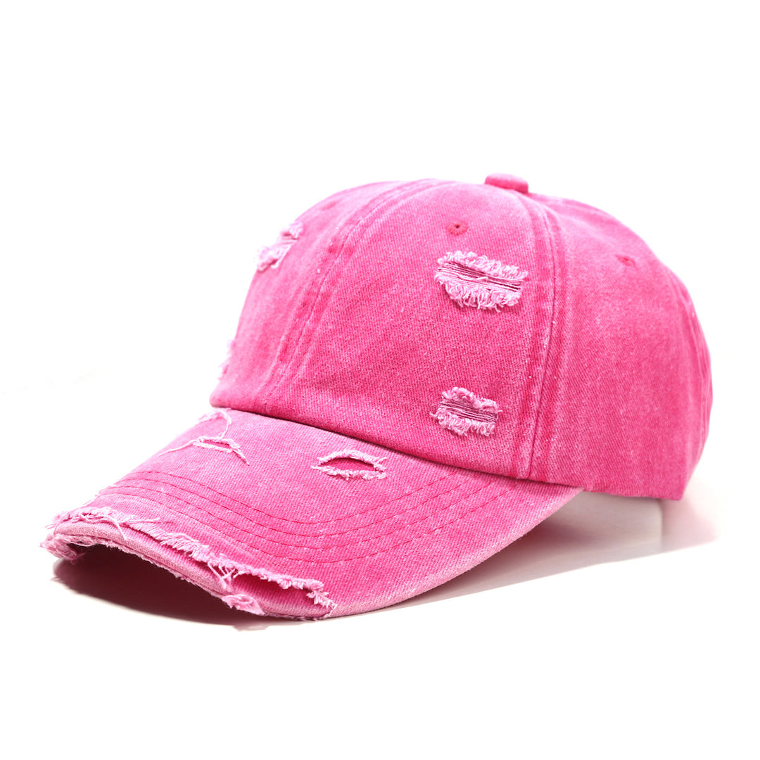 Women's washed baseball cap with destroyed look Stornfield