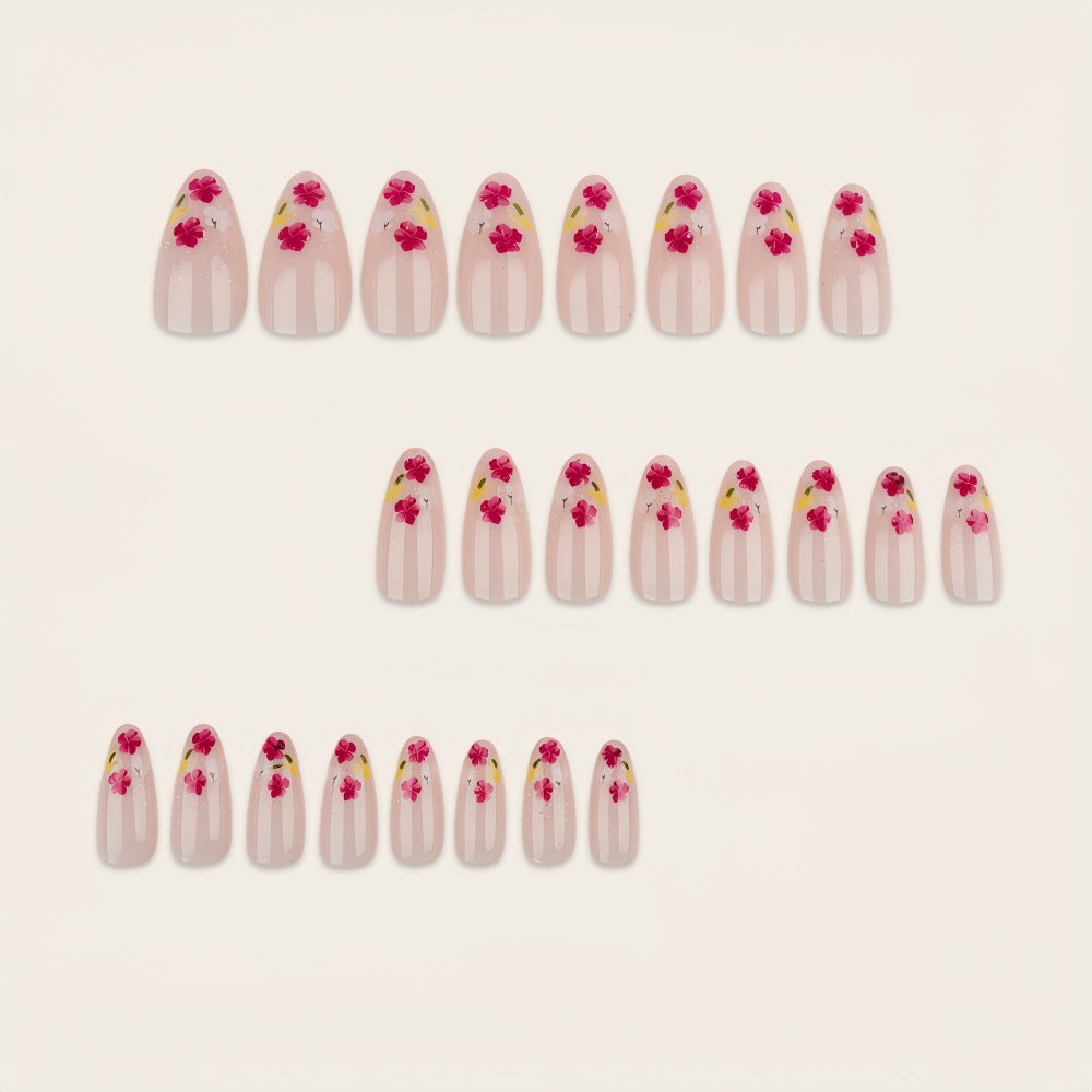Elegant artificial nails with floral decorations Stornfield