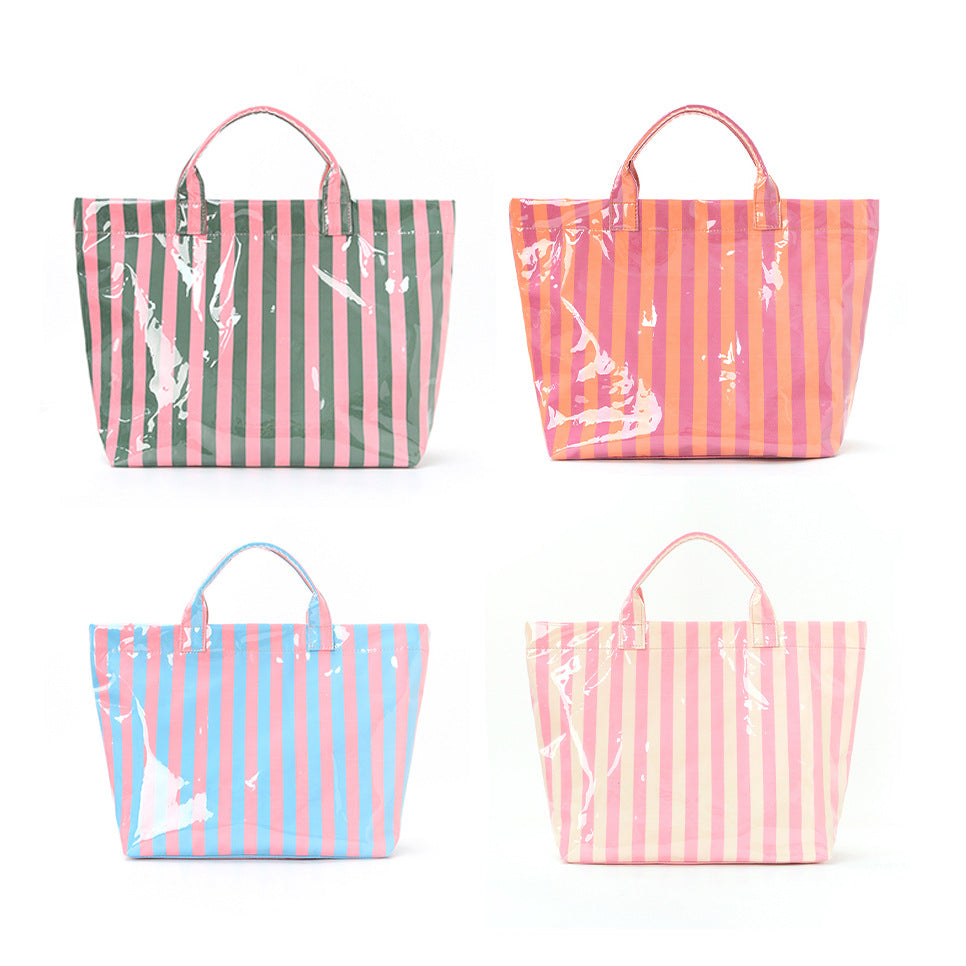 Beach bag with colorful check pattern and water-repellent coating Stornfield