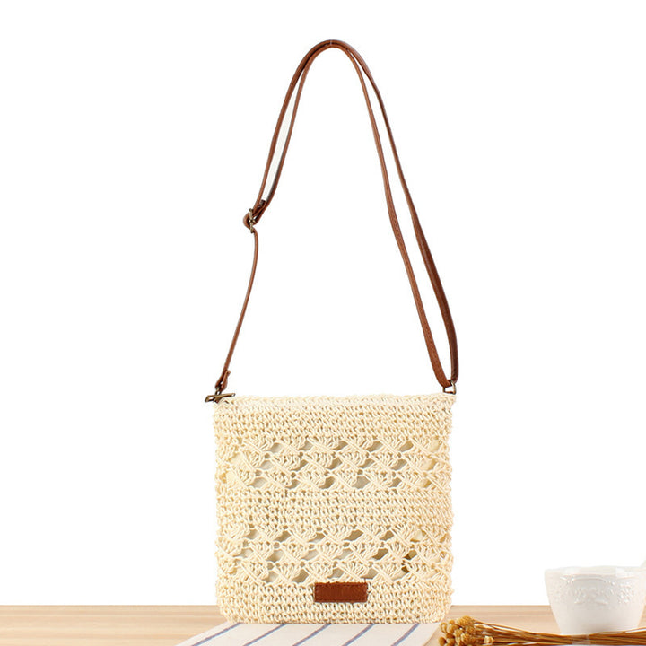 Handbag Made of Braided Natural Material with Adjustable Shoulder Strap Stornfield