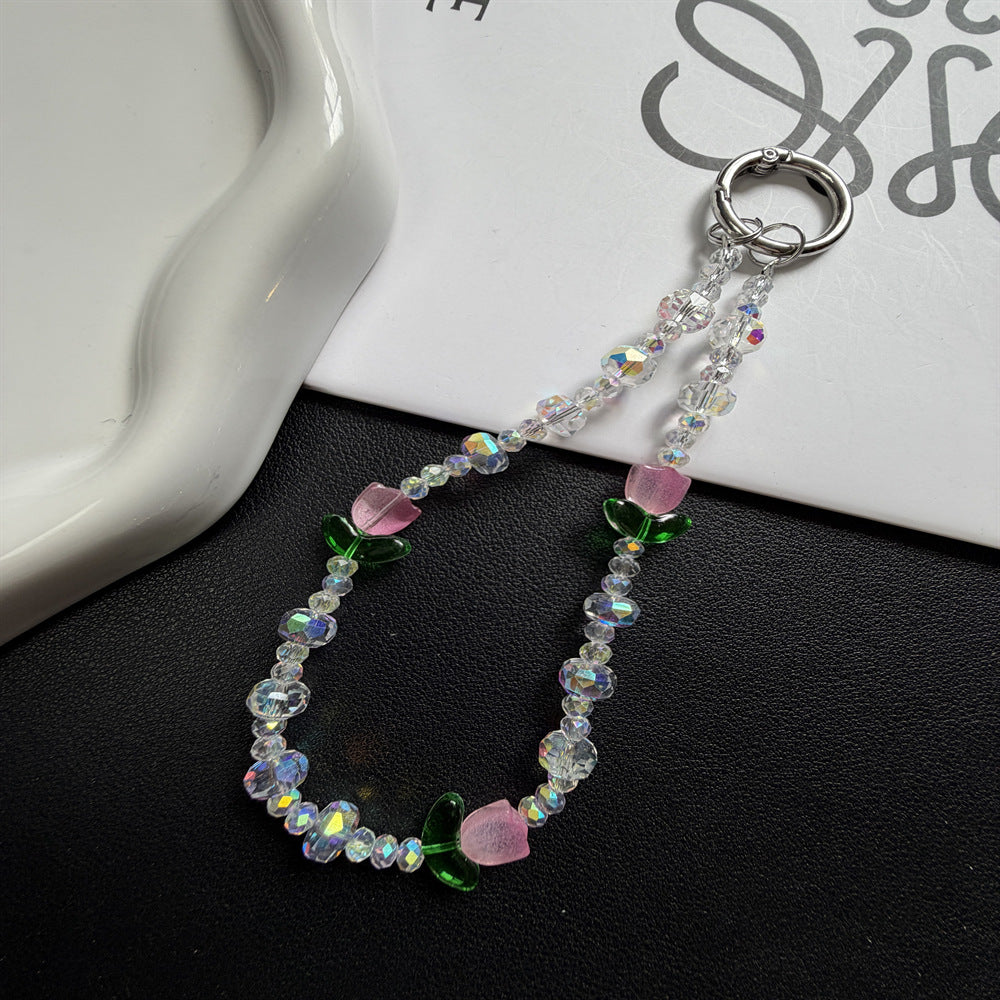 Decorative Beaded Floral Keychain Stornfield