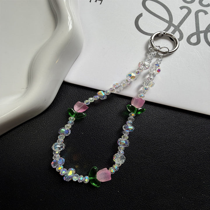 Decorative Beaded Floral Keychain Stornfield