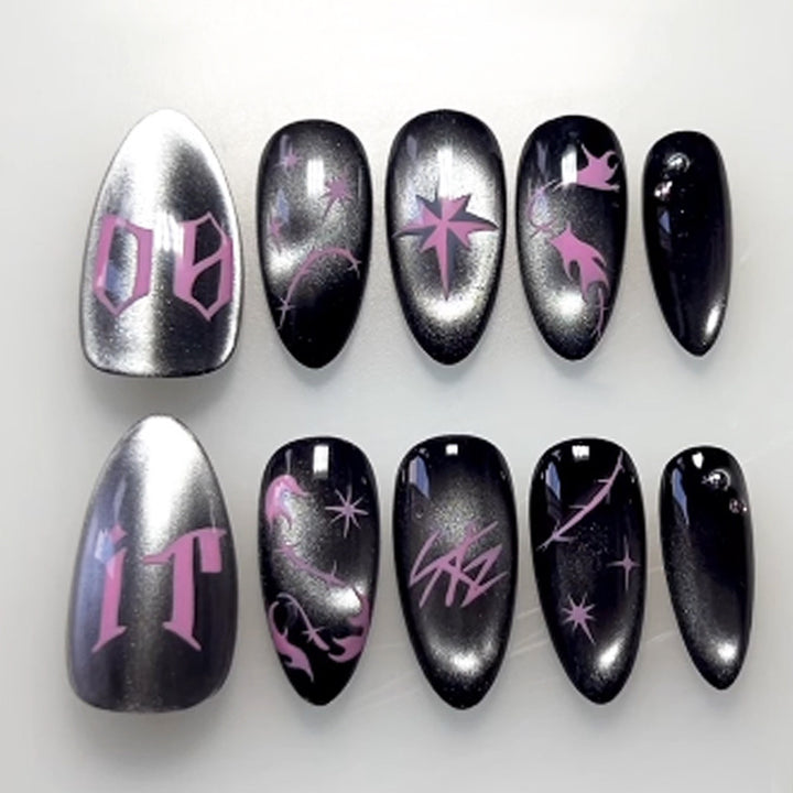 Creative nail art set with mystical designs Stornfield