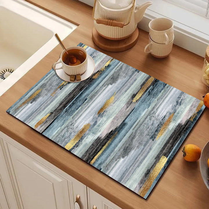 Abstract Geometric Kitchen Mat Stornfield