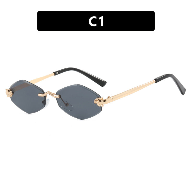 Women's geometric sunglasses with double metal frame and protective lenses Stornfield