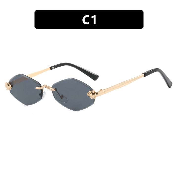 Women's geometric sunglasses with double metal frame and protective lenses Stornfield