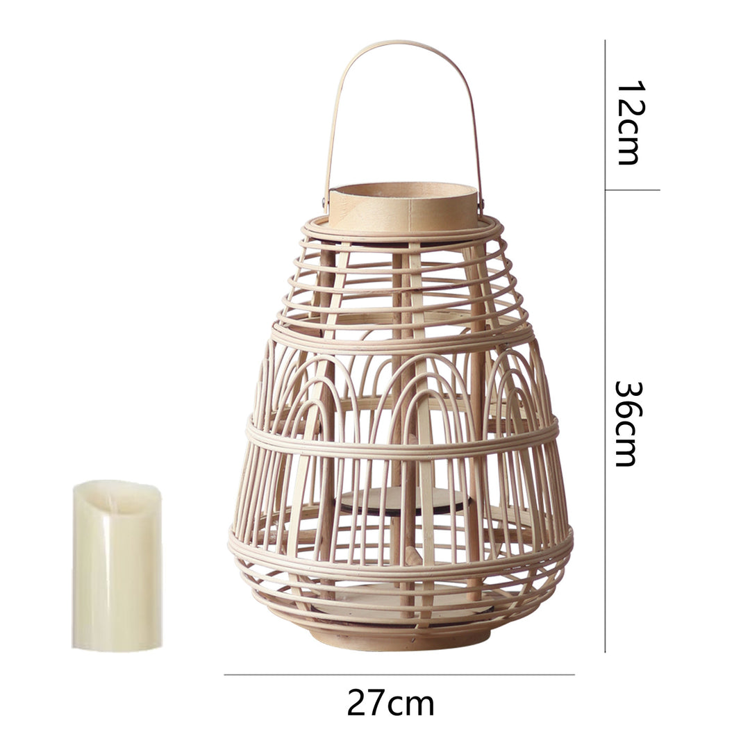 Rustic Rattan Lantern Stornfield