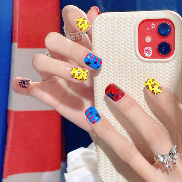Creative Cartoon-Themed Press-On Nail Art Set