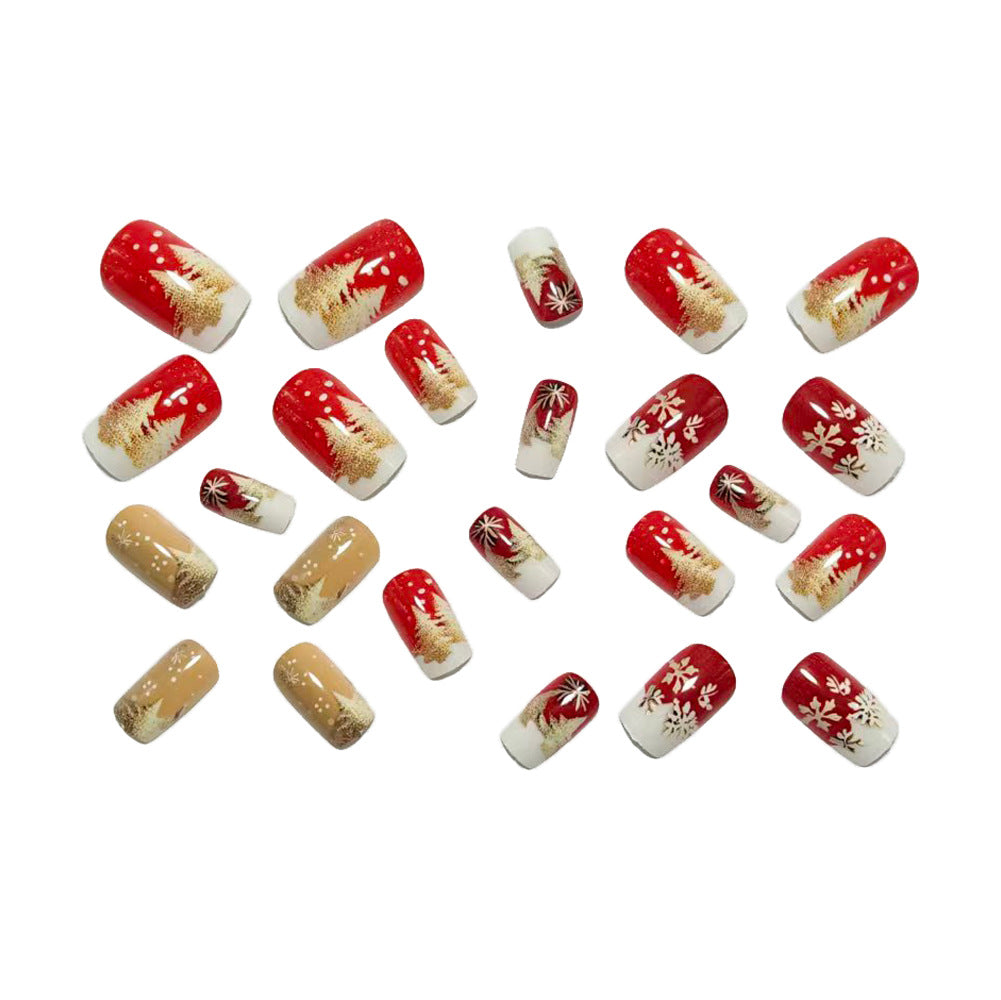 Artificial nails with festive winter design Stornfield