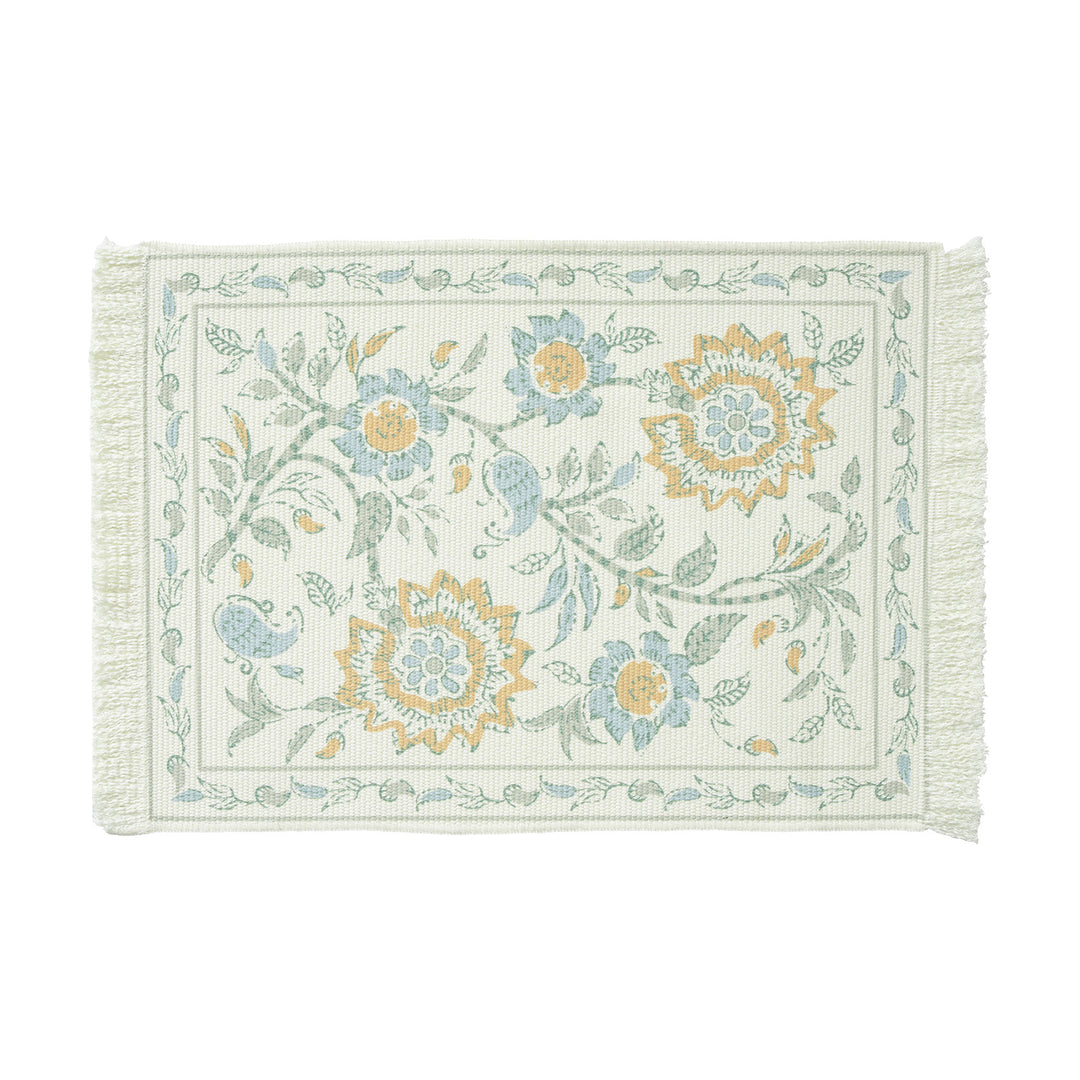 woven cotton rug