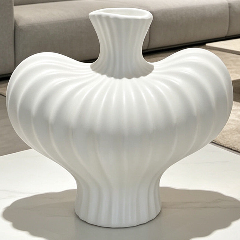 Sculpted Ribbed Decorative Vase Stornfeild
