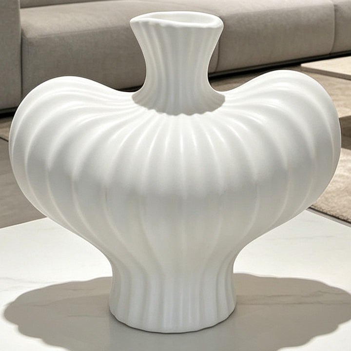 Sculpted Ribbed Decorative Vase Stornfeild