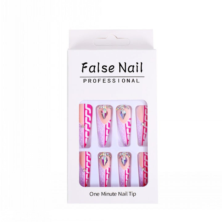Creative Stiletto Art Nails with Geometric Patterns Stornfield