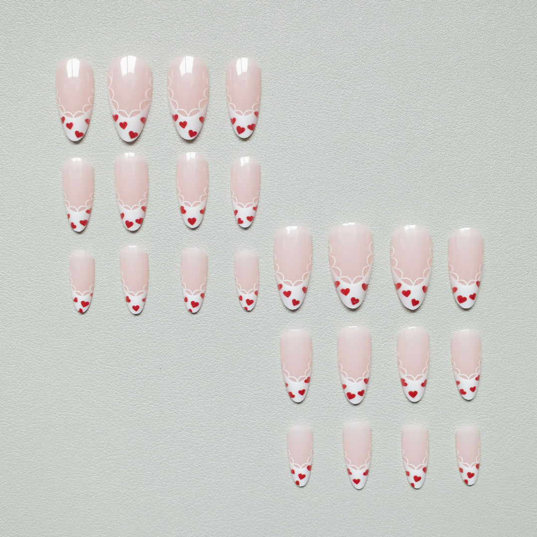 Heart-Accented Acrylic Nail Art Kit