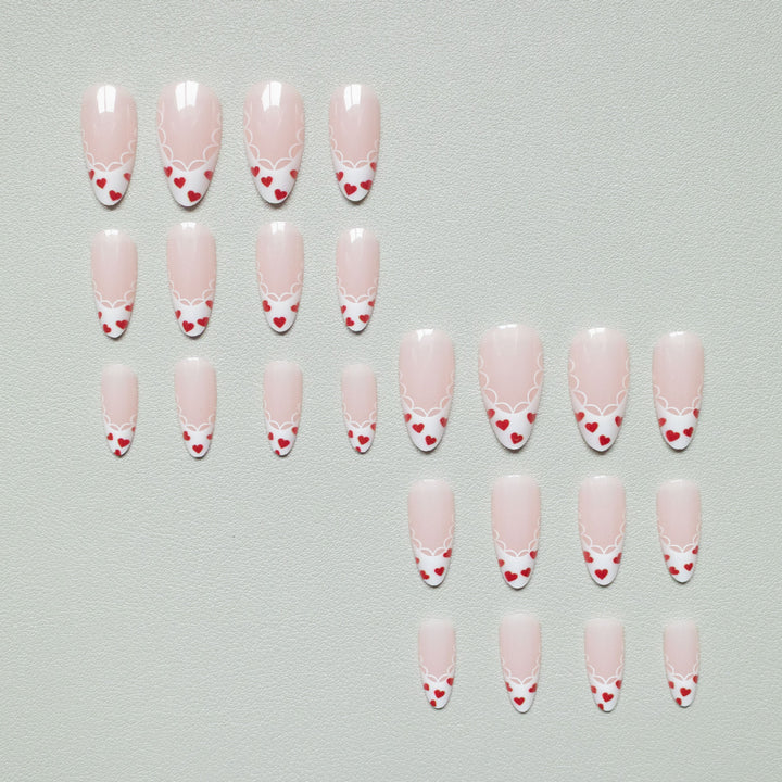 Heart-Accented Acrylic Nail Art Kit
