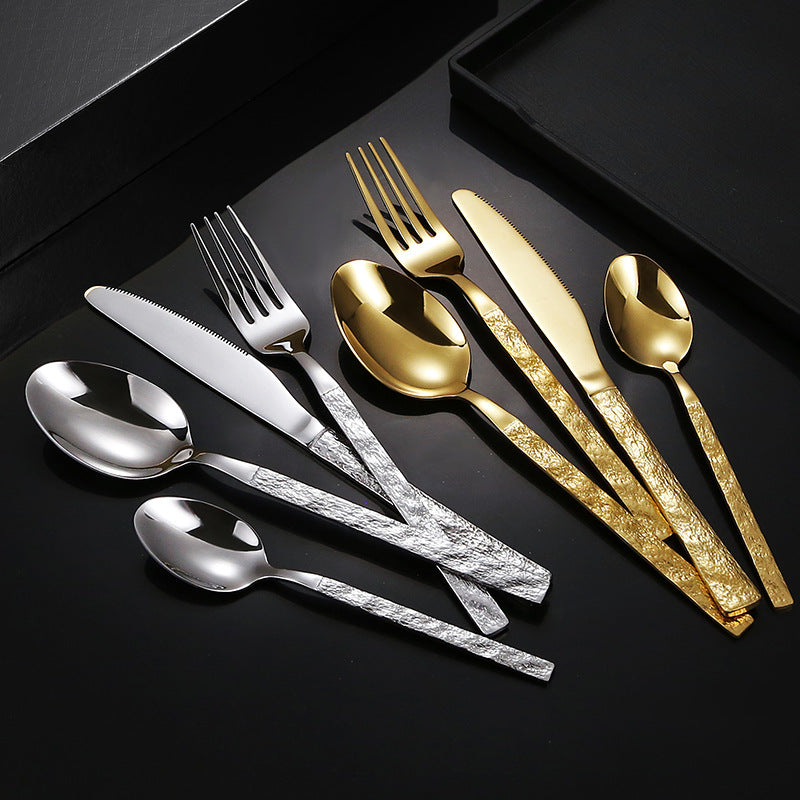 High-quality cutlery set with stylish, textured handle Stornfield