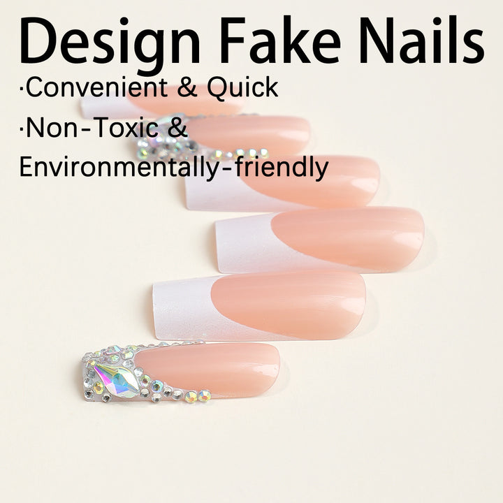 Nail set with glamorous rhinestone details Stornfield