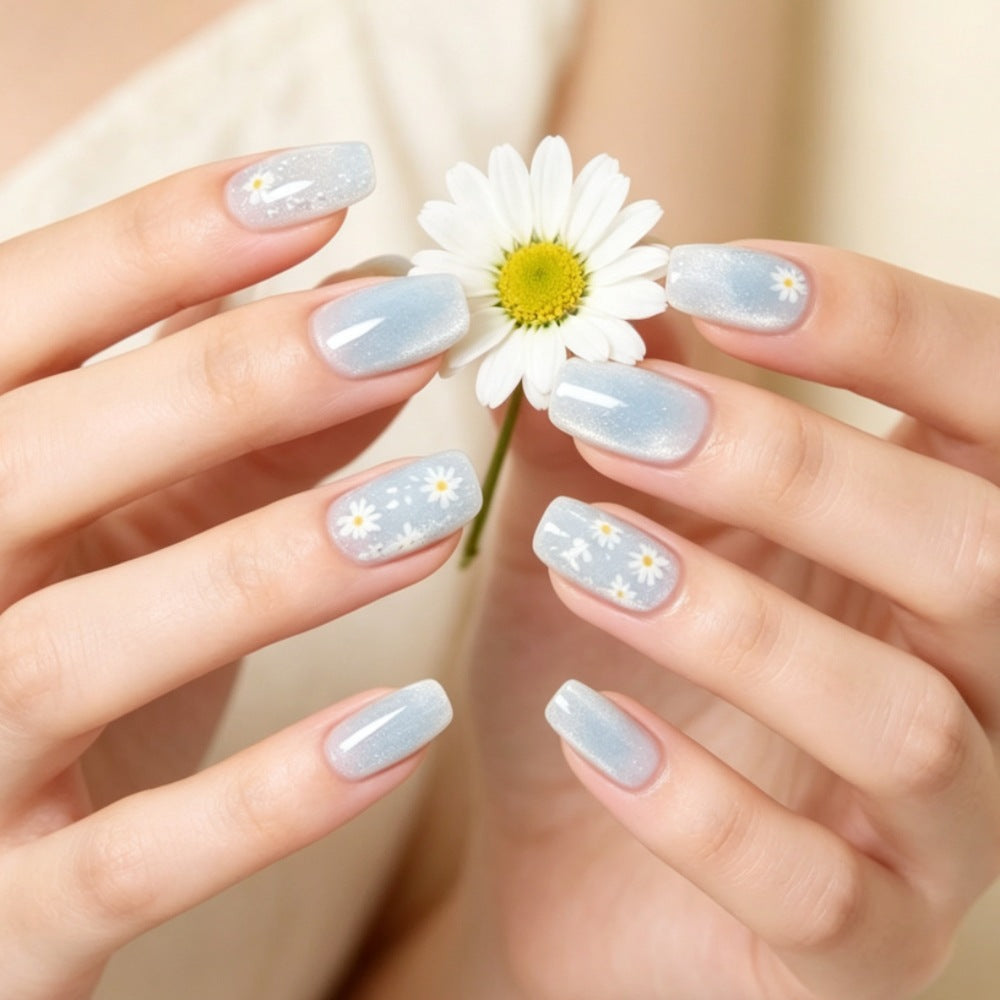 Artistic Floral Print Press-On Nail Set Stornfield