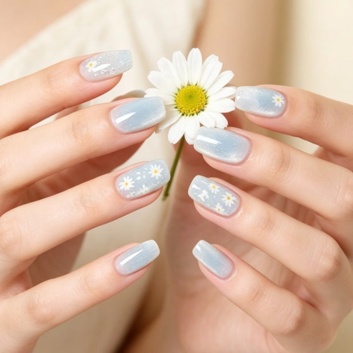 Artistic Floral Print Press-On Nail Set Stornfield