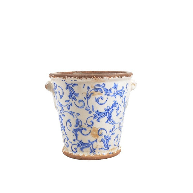 Decorative flower pot with floral embellishments Stornfield