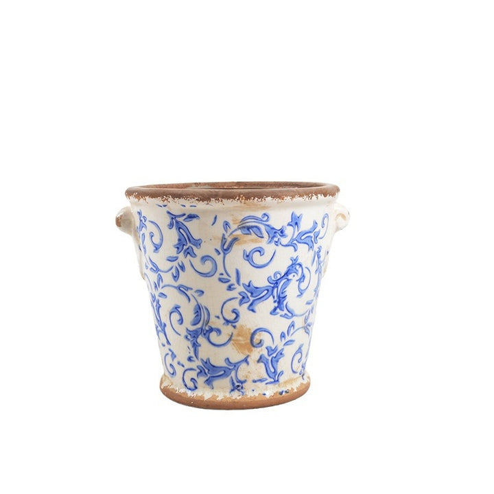 Decorative flower pot with floral embellishments Stornfield