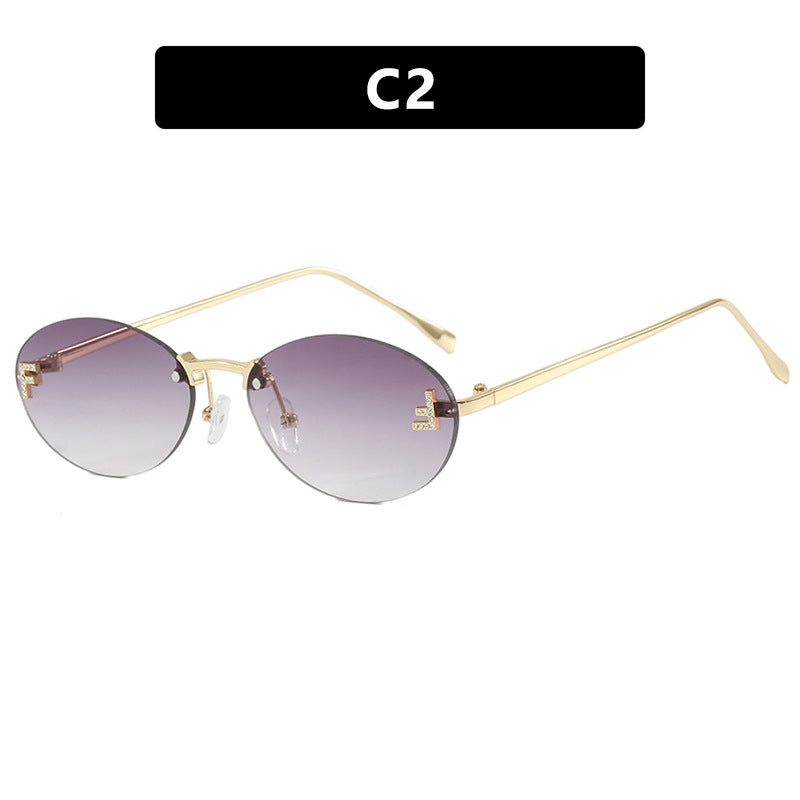 Women's fashionable sunglasses with elegant mirrored lens front and delicate metal frame Stornfield