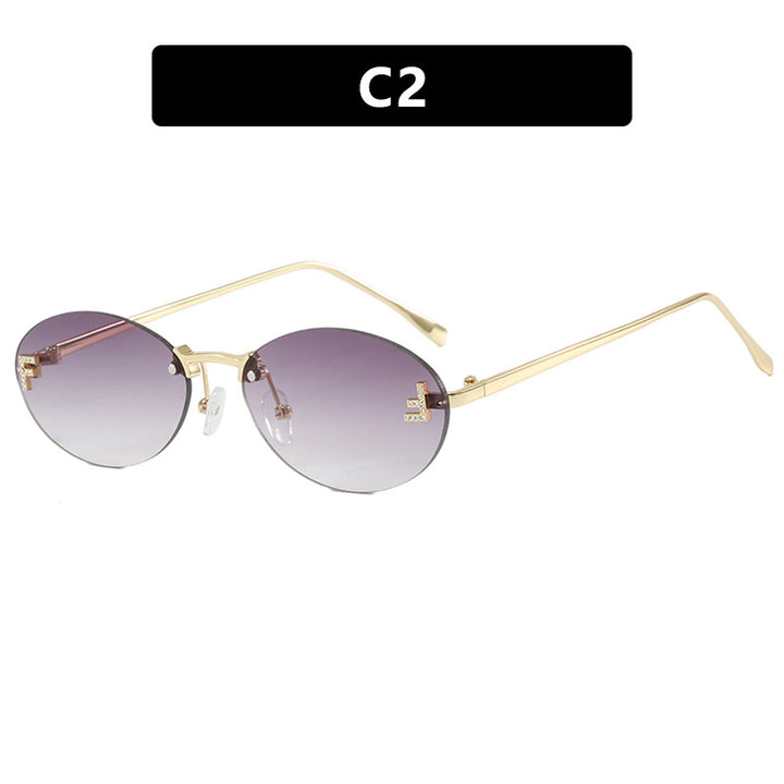 Women's fashionable sunglasses with elegant mirrored lens front and delicate metal frame Stornfield