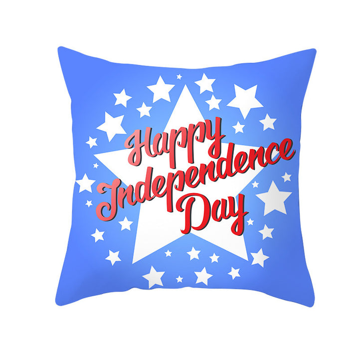 Patriotic Independence Day Cotton Canvas Throw Pillow Cover
