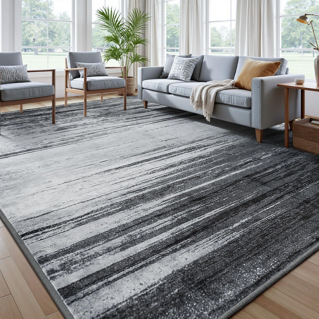 Abstract Striped Area Rug