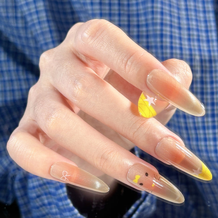 Creative Themed Long Stiletto Press-On Nails Stornfield