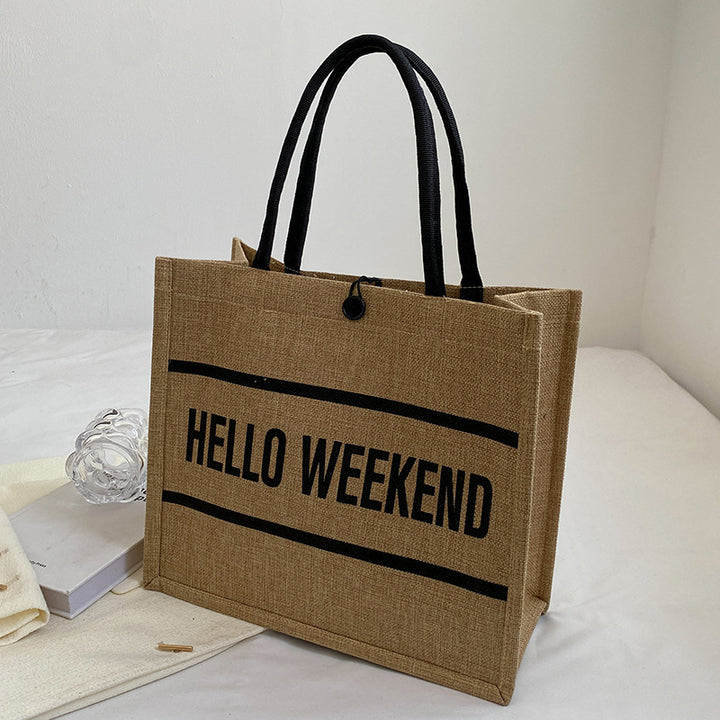 Casual Jute Shopping Tote