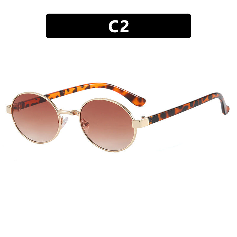 Women's round glasses with elegant metal frame and adjustable nose pads Stornfield