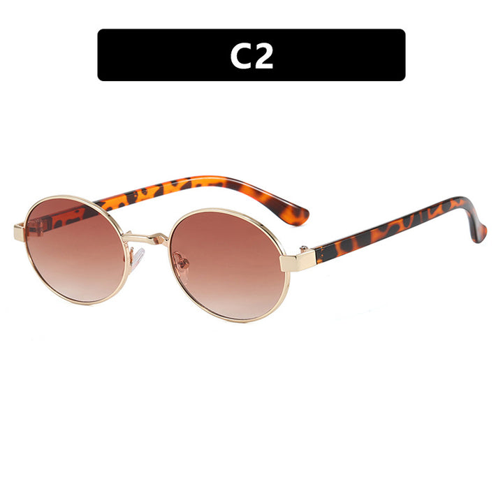 Women's round glasses with elegant metal frame and adjustable nose pads Stornfield