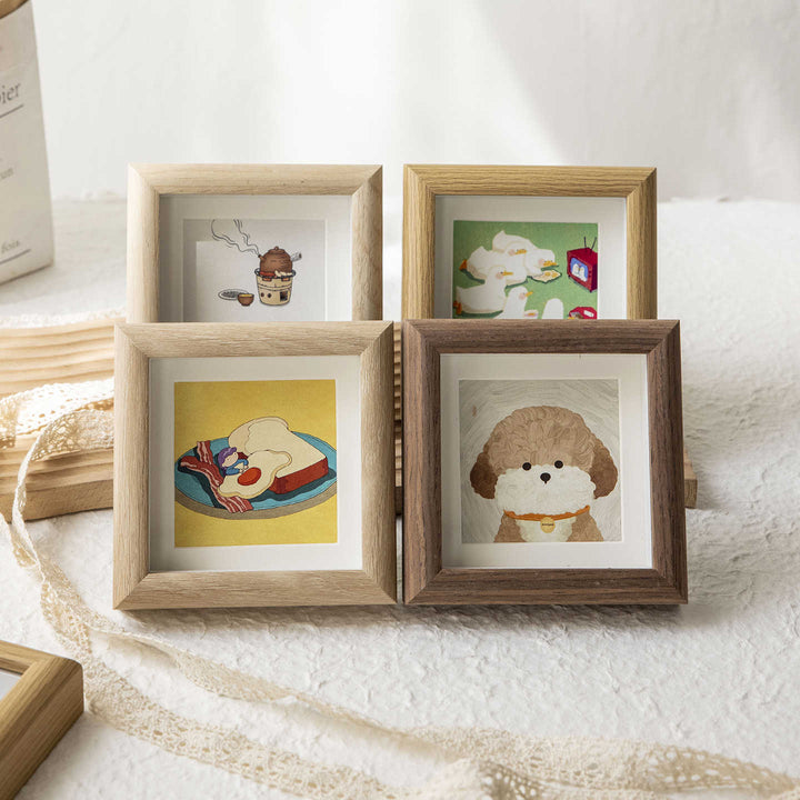 Cute Illustrated Wooden Picture Frame