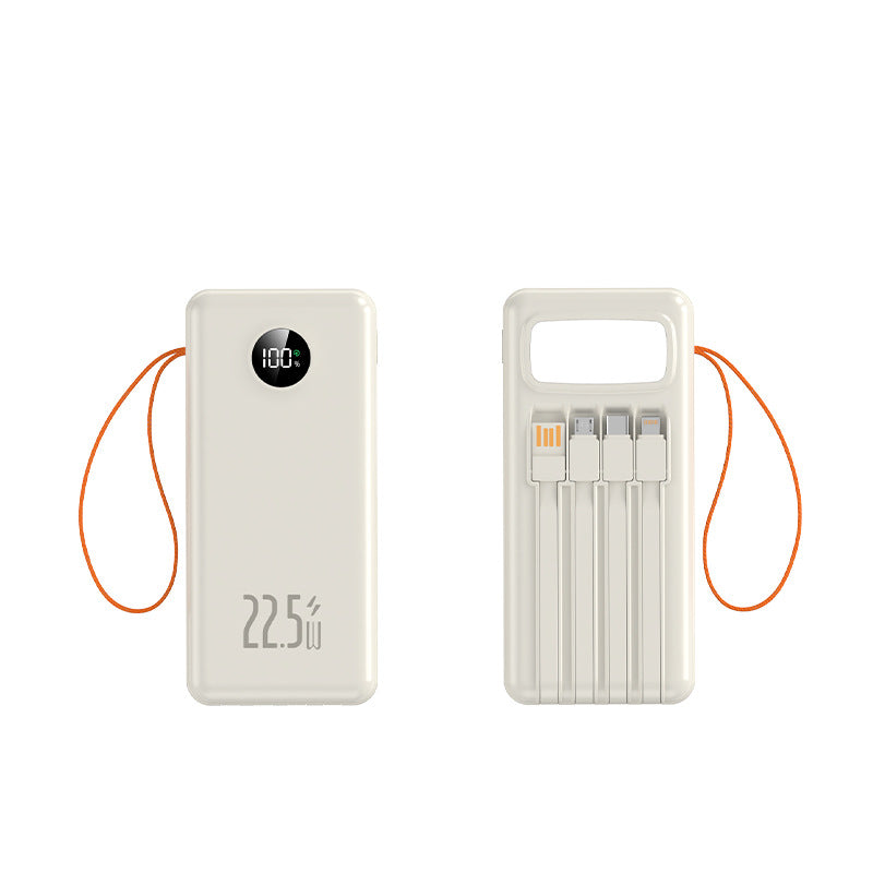 Portable power bank with integrated cable management and LCD display Stornfield