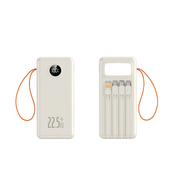Portable power bank with integrated cable management and LCD display Stornfield