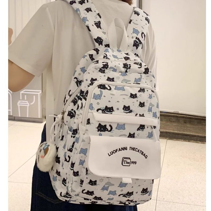 Playful Cat-Themed Backpack Stornfield