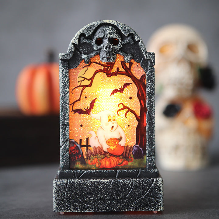 Decorative LED Haunted Graveyard Lantern Stornfield