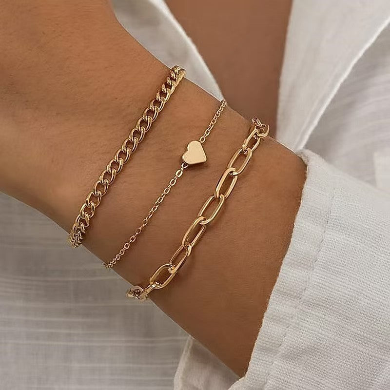 Elegant Silver Chain Bracelet Set Stornfield