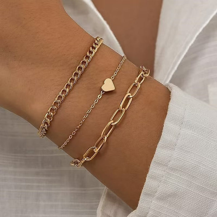 Elegant Silver Chain Bracelet Set Stornfield