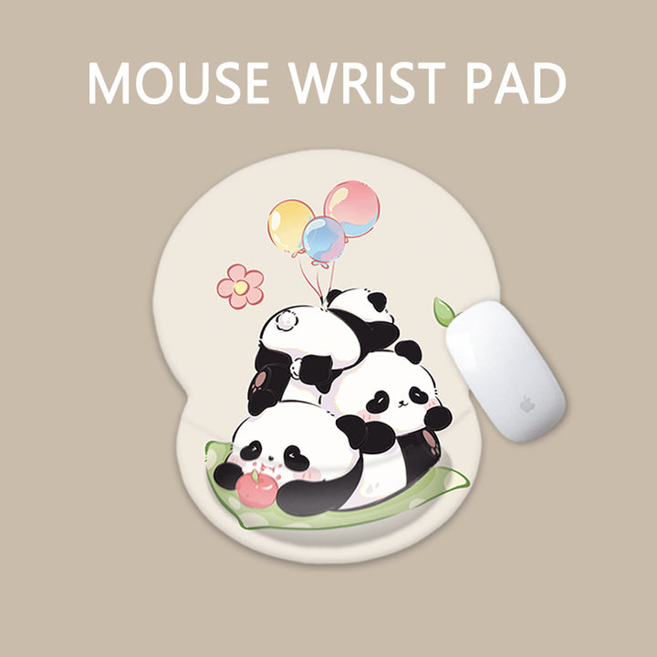 Cute Panda-Themed Mouse Wrist Pad
