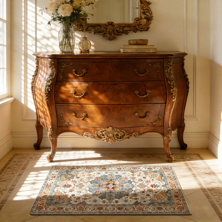 Elegant Floral Pattern Bath Mat Stornfield