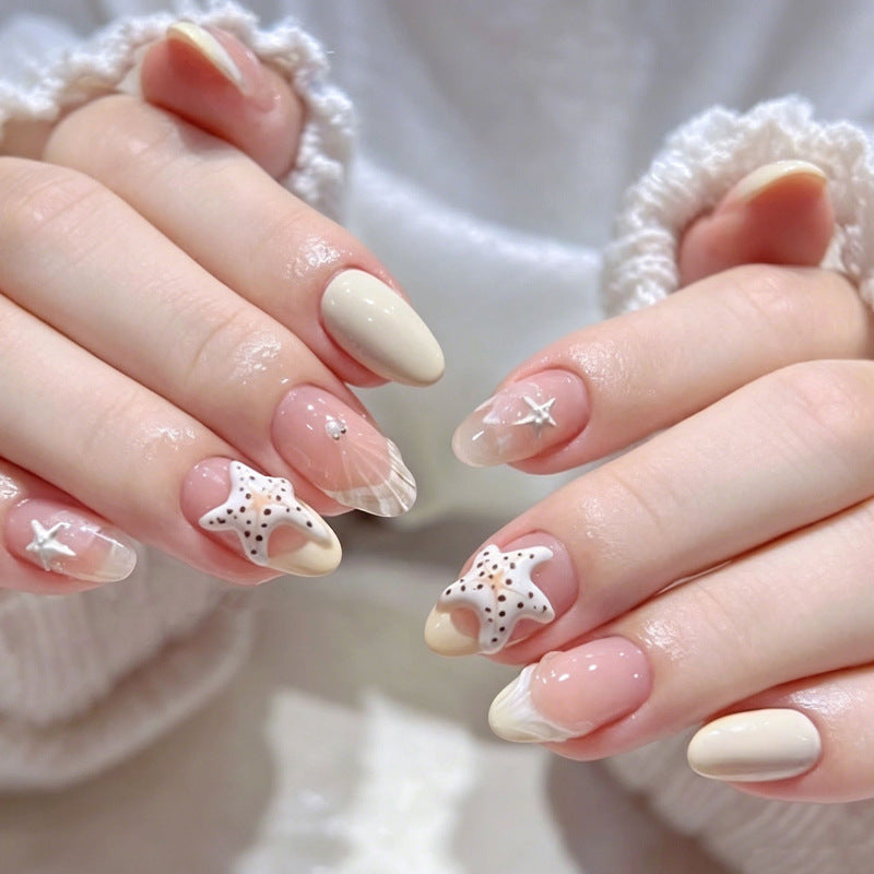 Artful Nail Tips in Maritime Design Stornfield