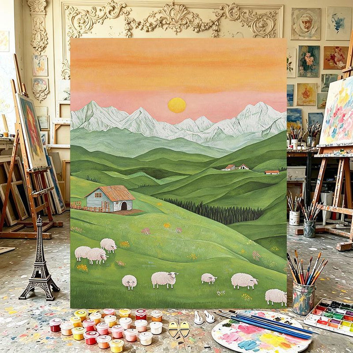 Scenic Mountain Landscape Canvas Art Print Stornfield