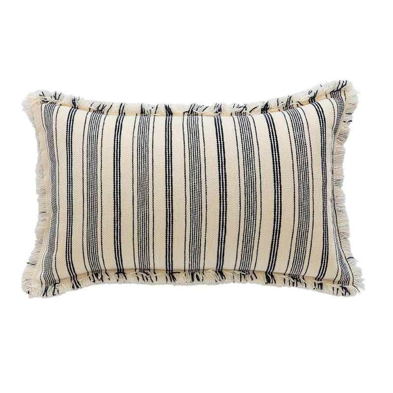 Textured Striped Throw Pillow