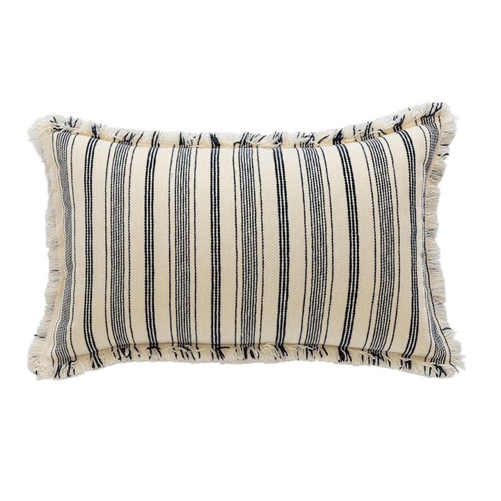 Textured Striped Throw Pillow